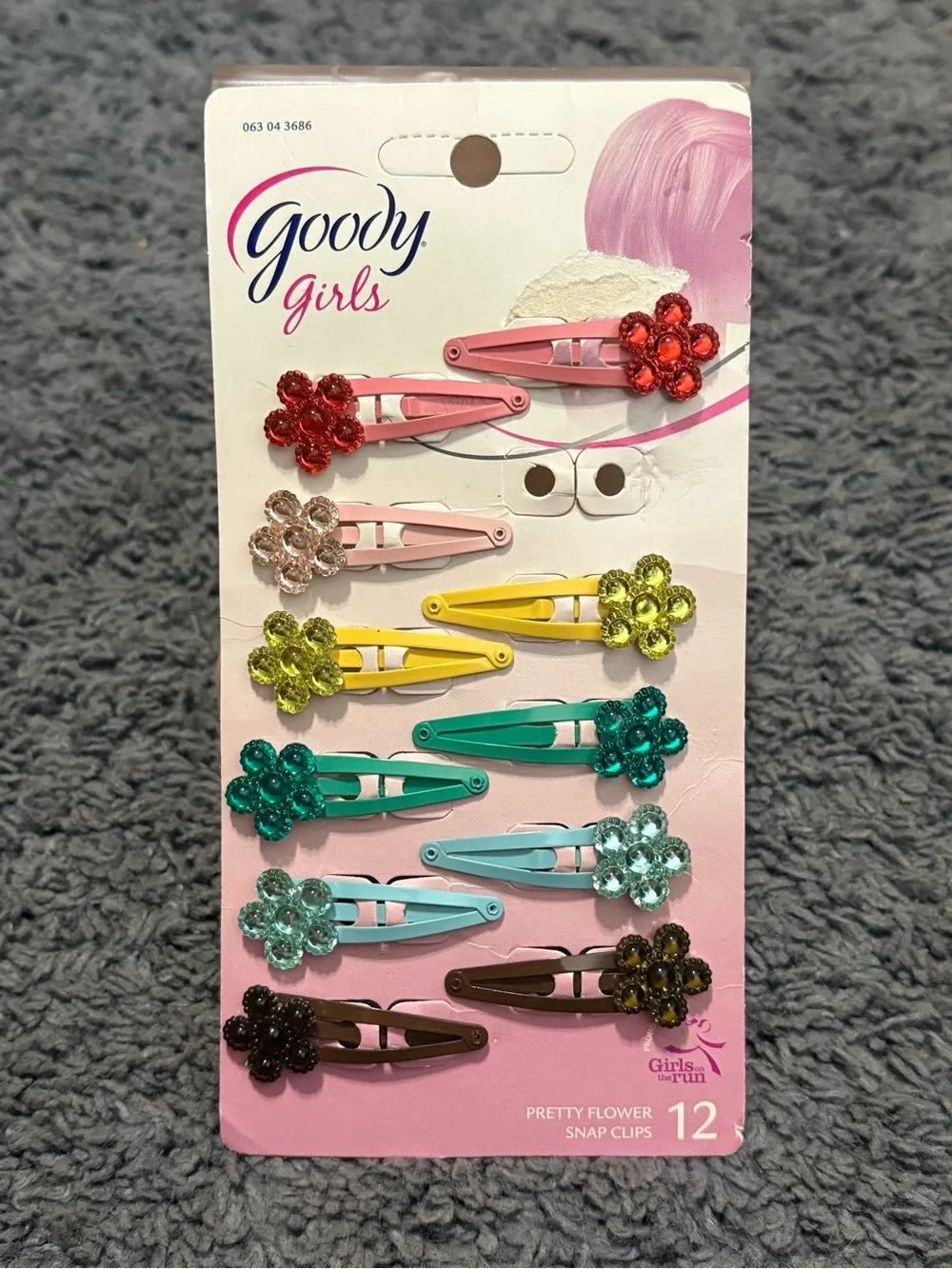 NWT Multicolor Flower Snap Clips - Pack of 11 (one is missing)